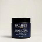 Jar of Humble men Leave-In Curl Defining Cream for long-lasting durable healthy curls, all day hold