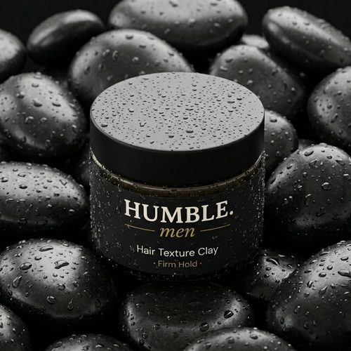 Men’s hair clay by Humble Men adding volume texture and natural matte look