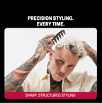 Texturizing comb for men used for volume definition and hair shaping