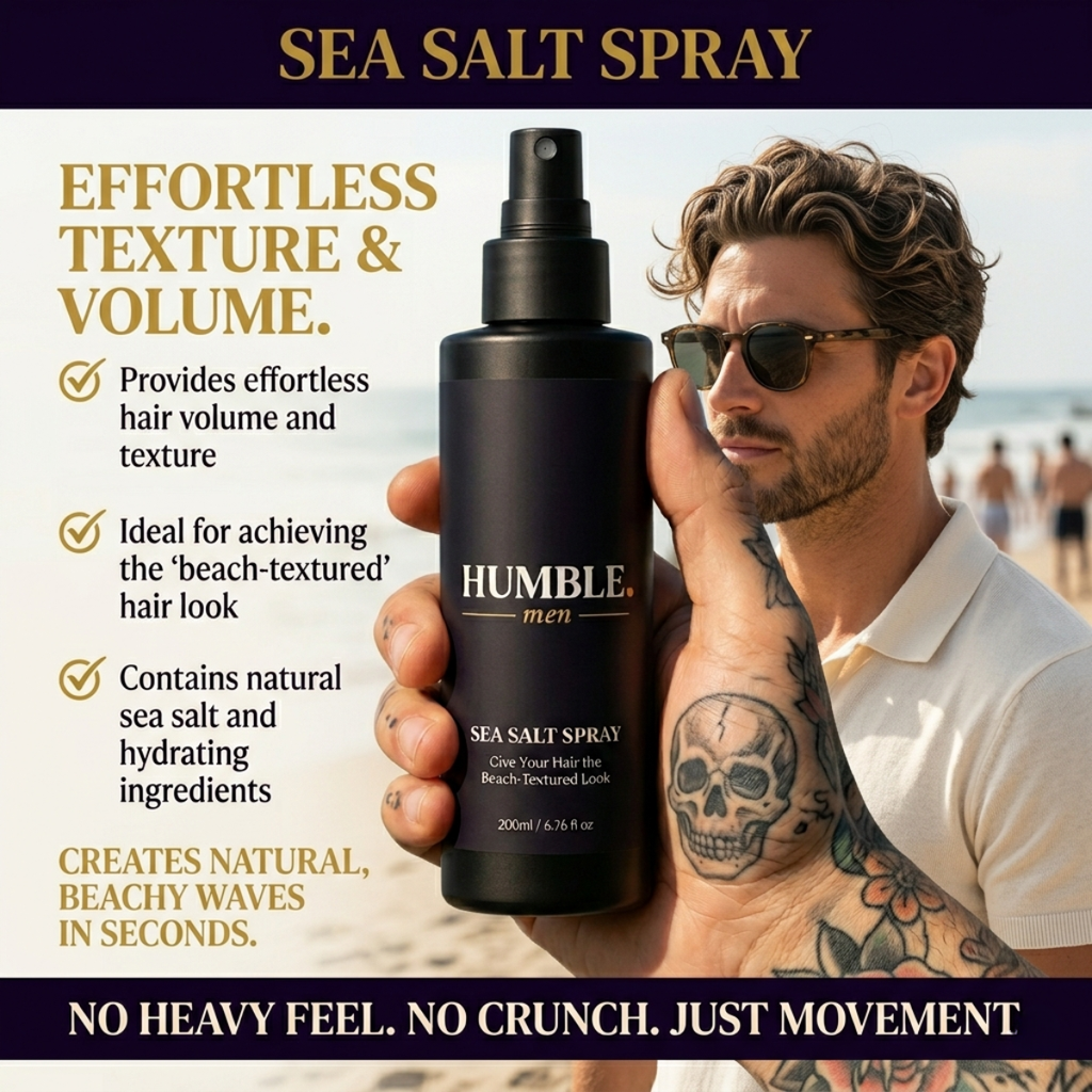 Humble Men hair spray for volume texture and non greasy matte finish