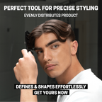 Humble Men texture comb creating fuller hair with natural flow styling