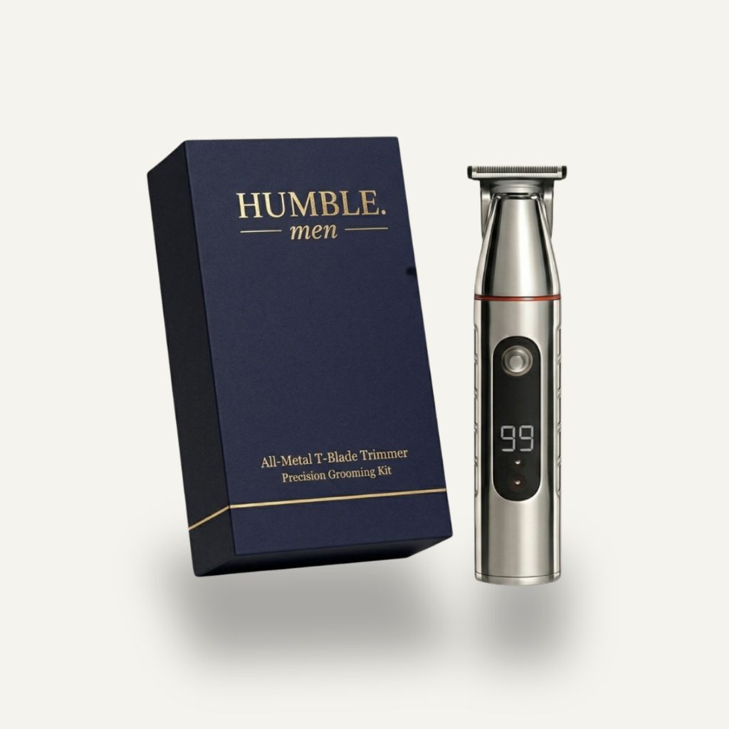 Humble Men The Sharp Man’s Kit with cordless beard trimmer foil shaver and grooming accessories