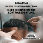 Men’s wide tooth comb for detangling thick hair and adding volume
