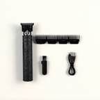 Cordless beard trimmer kit with ergonomic grip for easy at-home grooming