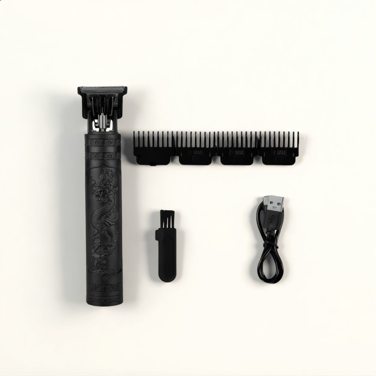 Cordless beard trimmer kit with ergonomic grip for easy at-home grooming